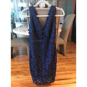 Soieblu Navy Cutout Dress, Size M